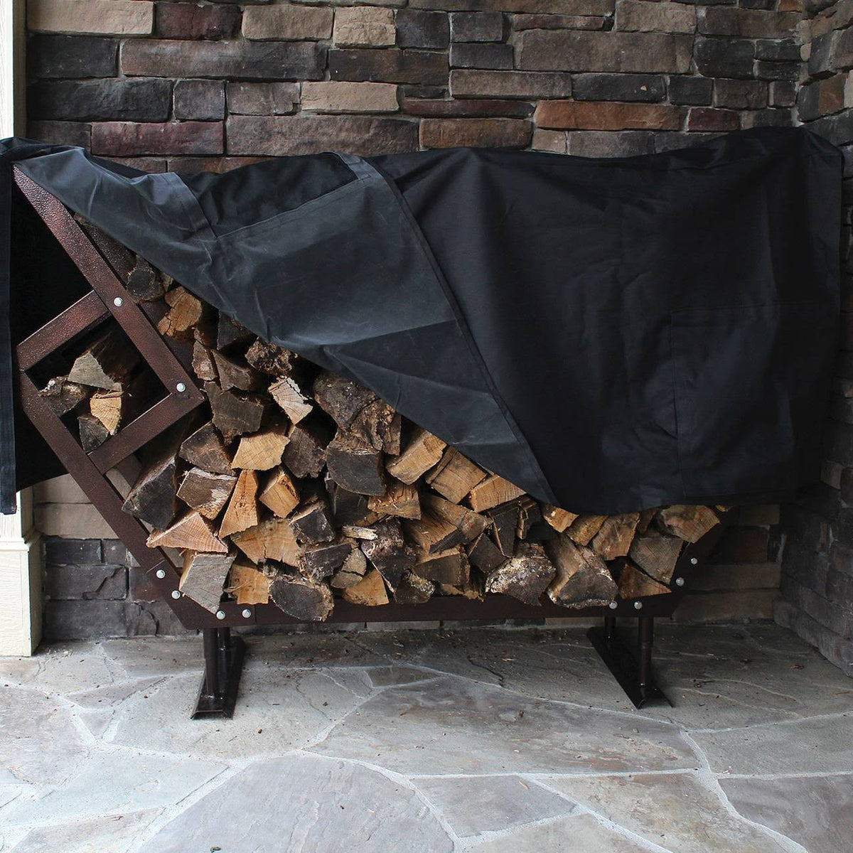 Large Firewood Rack with Cover U250