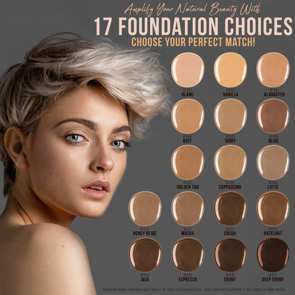 Airbrush Makeup Foundation Set Light Shade Face Cosmetic Kit E280358