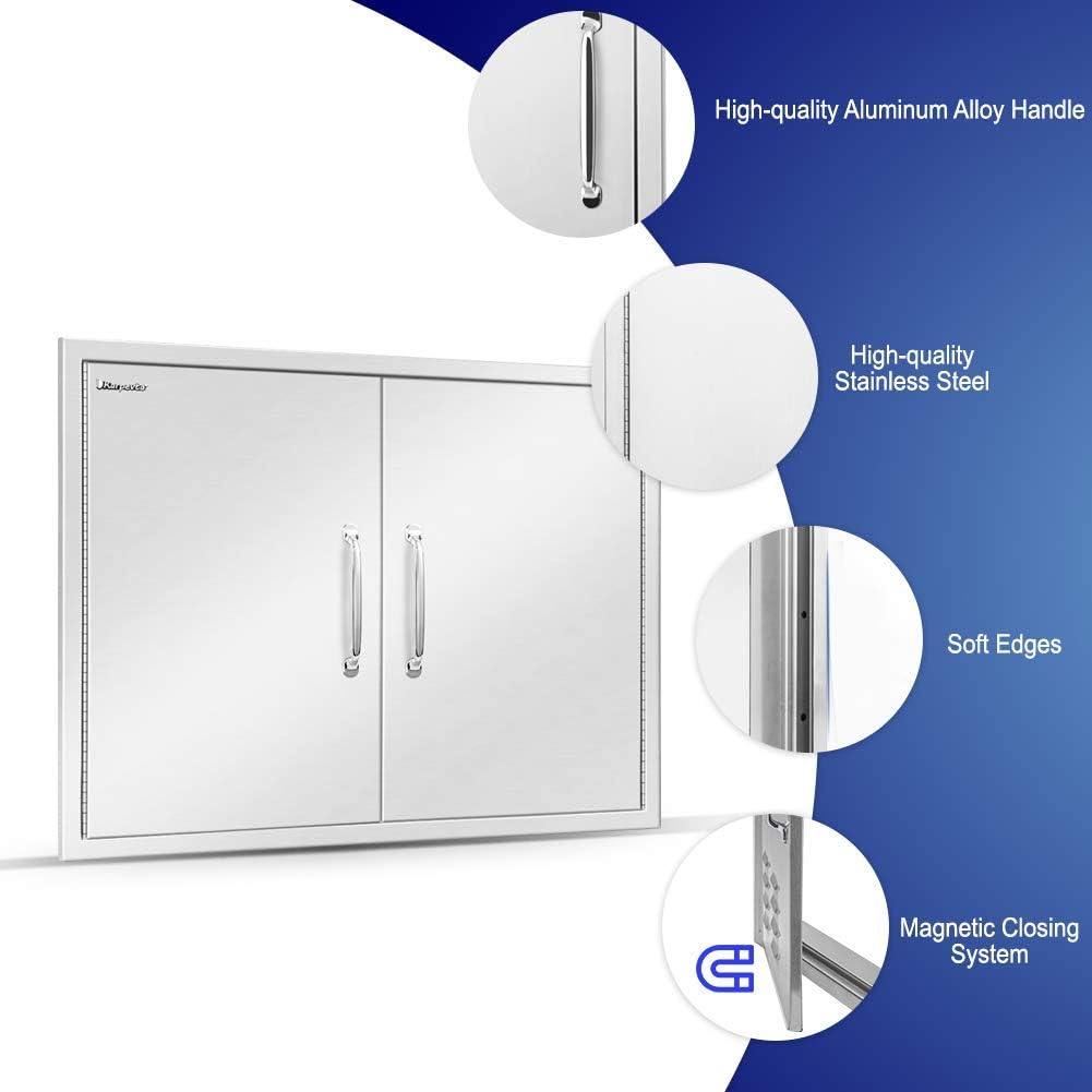 Stainless Steel Outdoor Kitchen Double Access Door X9422