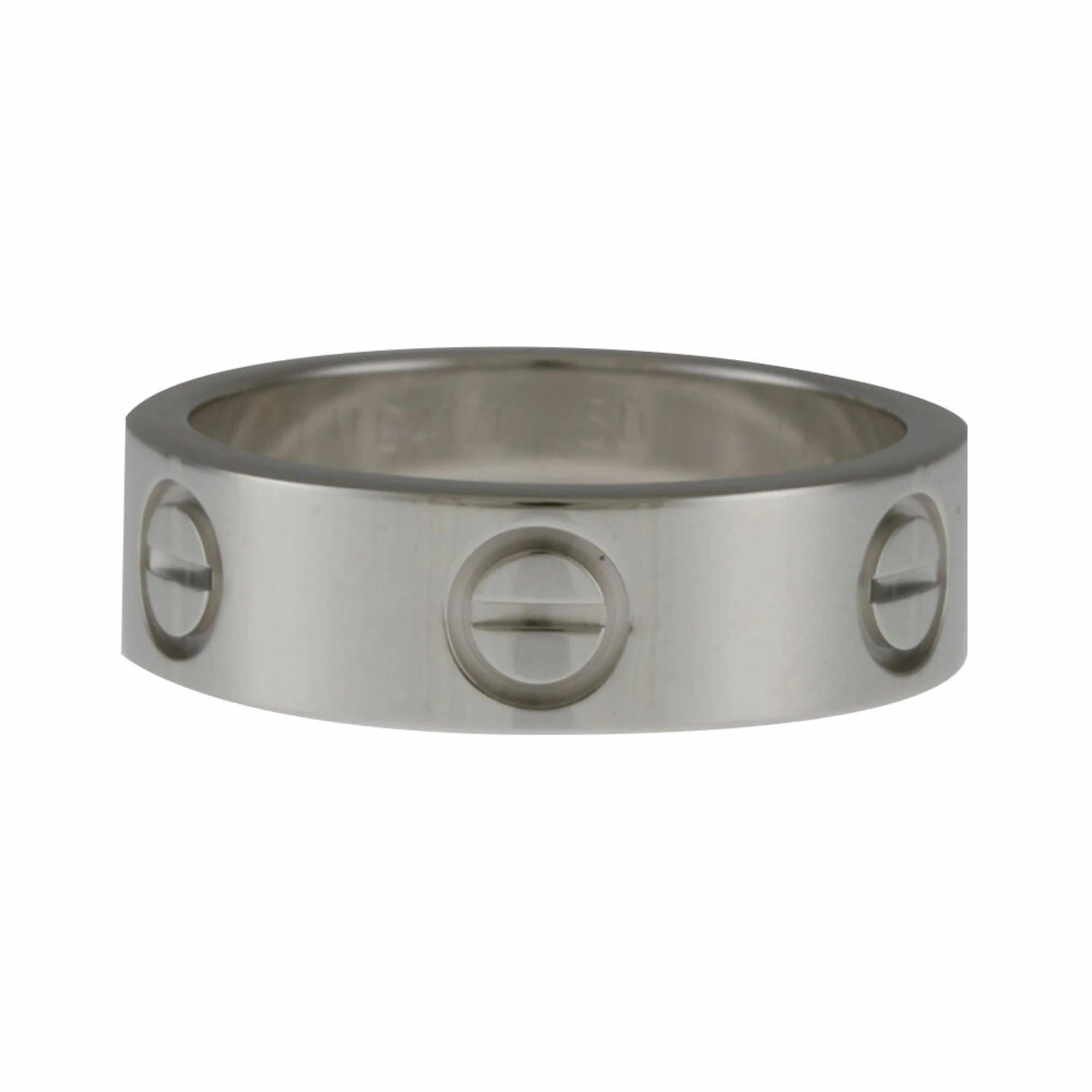 18K White Gold Love Ring J545