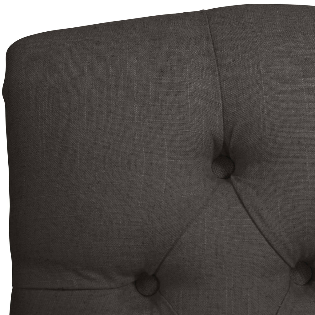 Tufted Bar Stool in Linen Slate Z5240