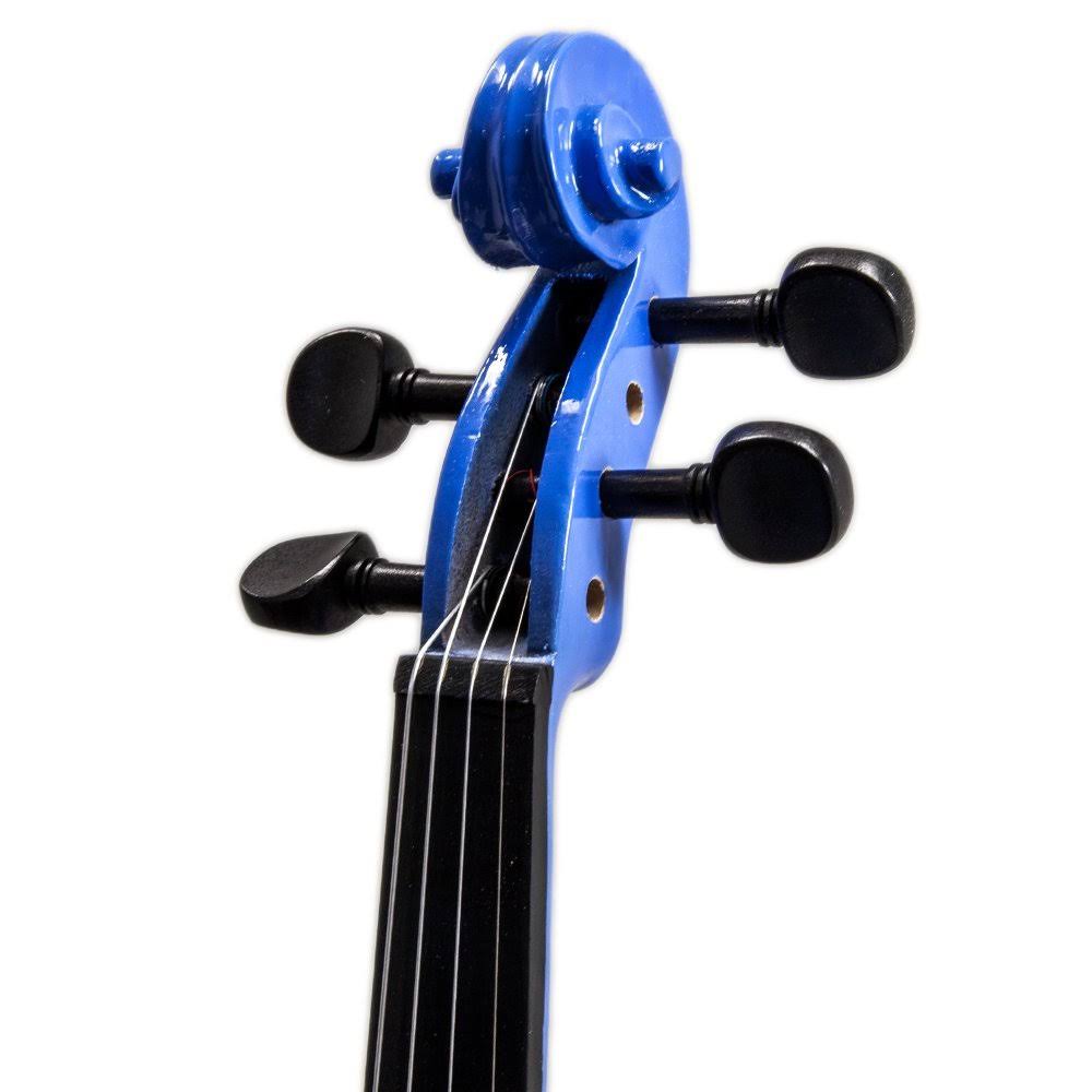 Blue Solidwood Violin with Brazilwood Bow and Case O86049