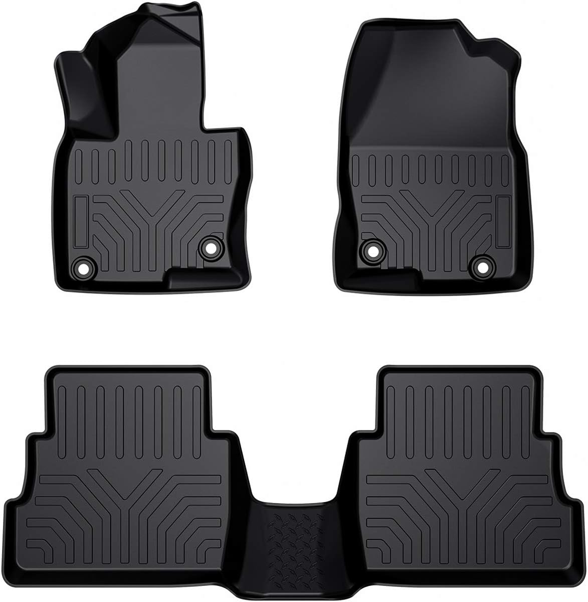 All Weather TPE Rubber Floor Mats Front & Rear Full Set W641