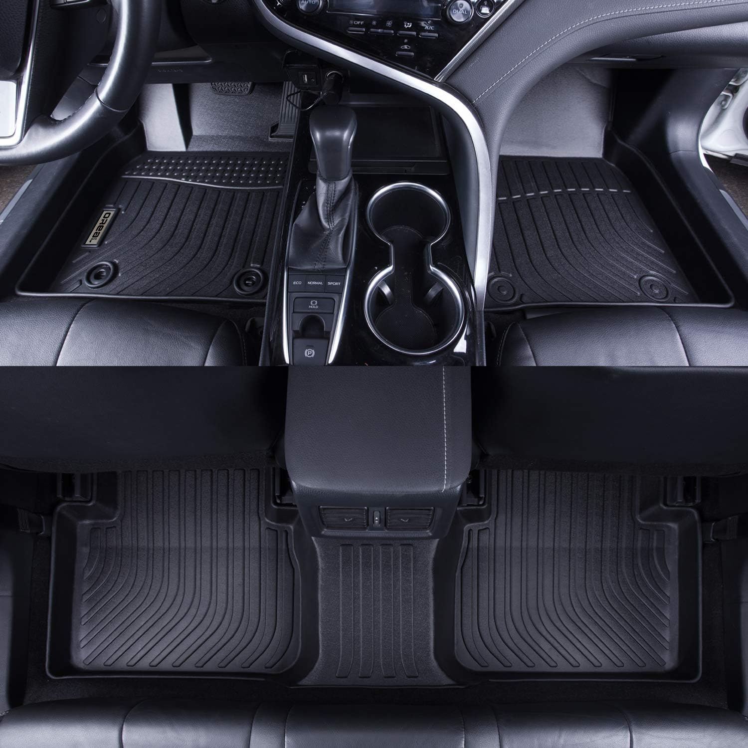 Black Front and Rear Car Mats for Hyundai Sonata 2020 2021 2022 F8180
