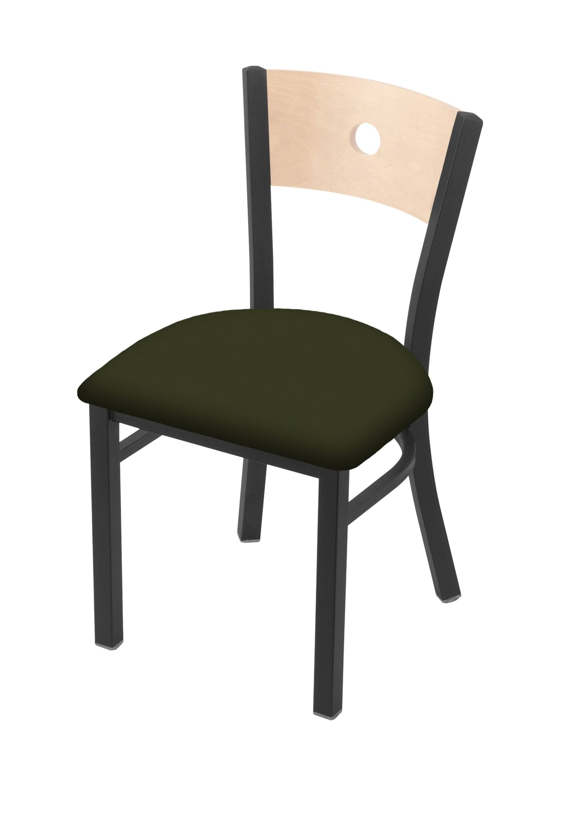 18x22 Chair with Pewter Finish, Natural Back, and Pine Seat U48299