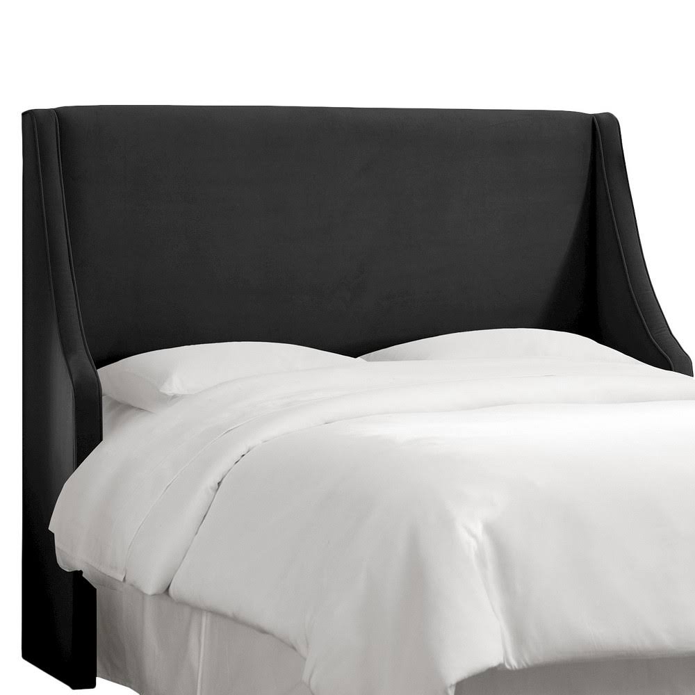 Wingback Headboard Velvet Black N4301