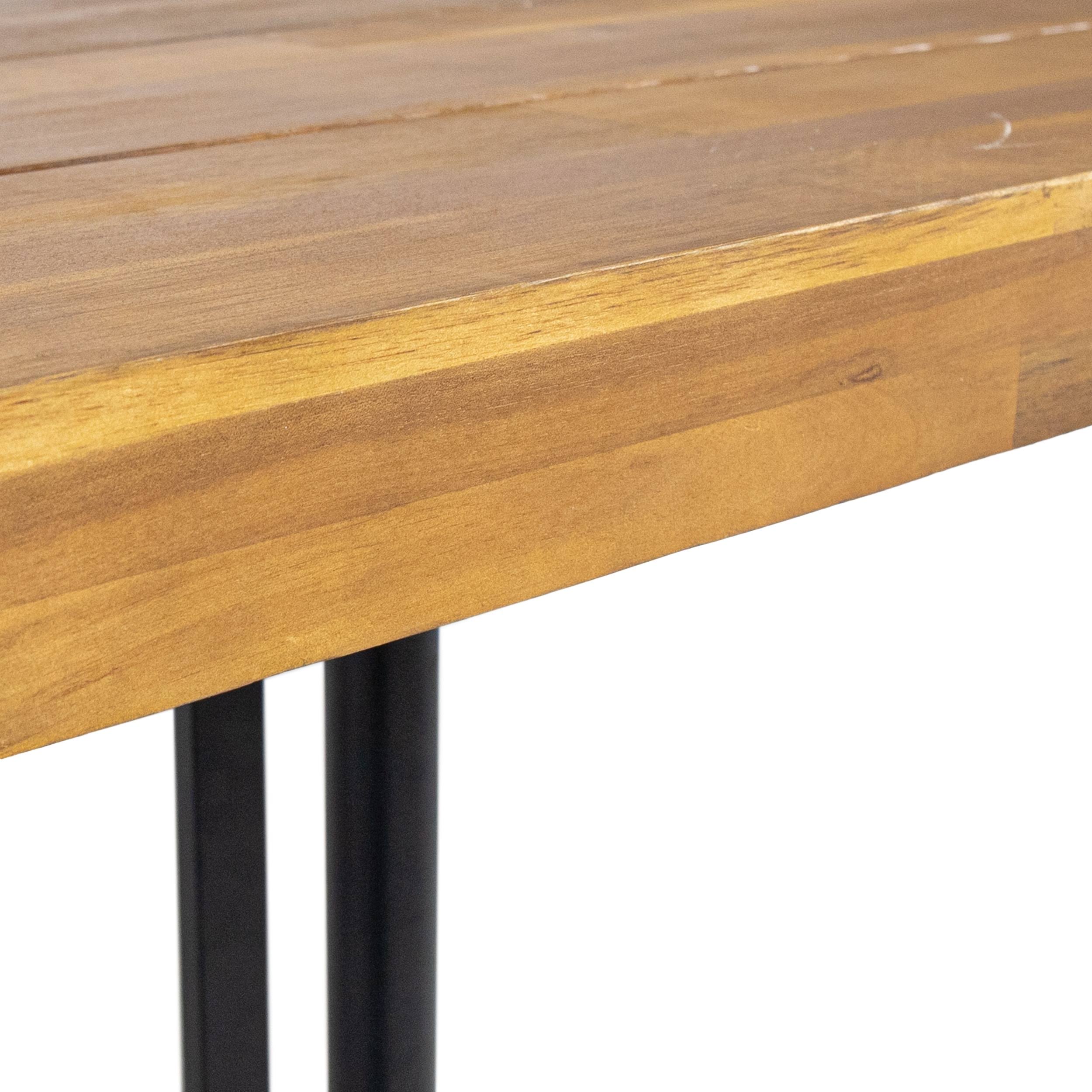 Teak Black Acacia Wood Dining Table K7244