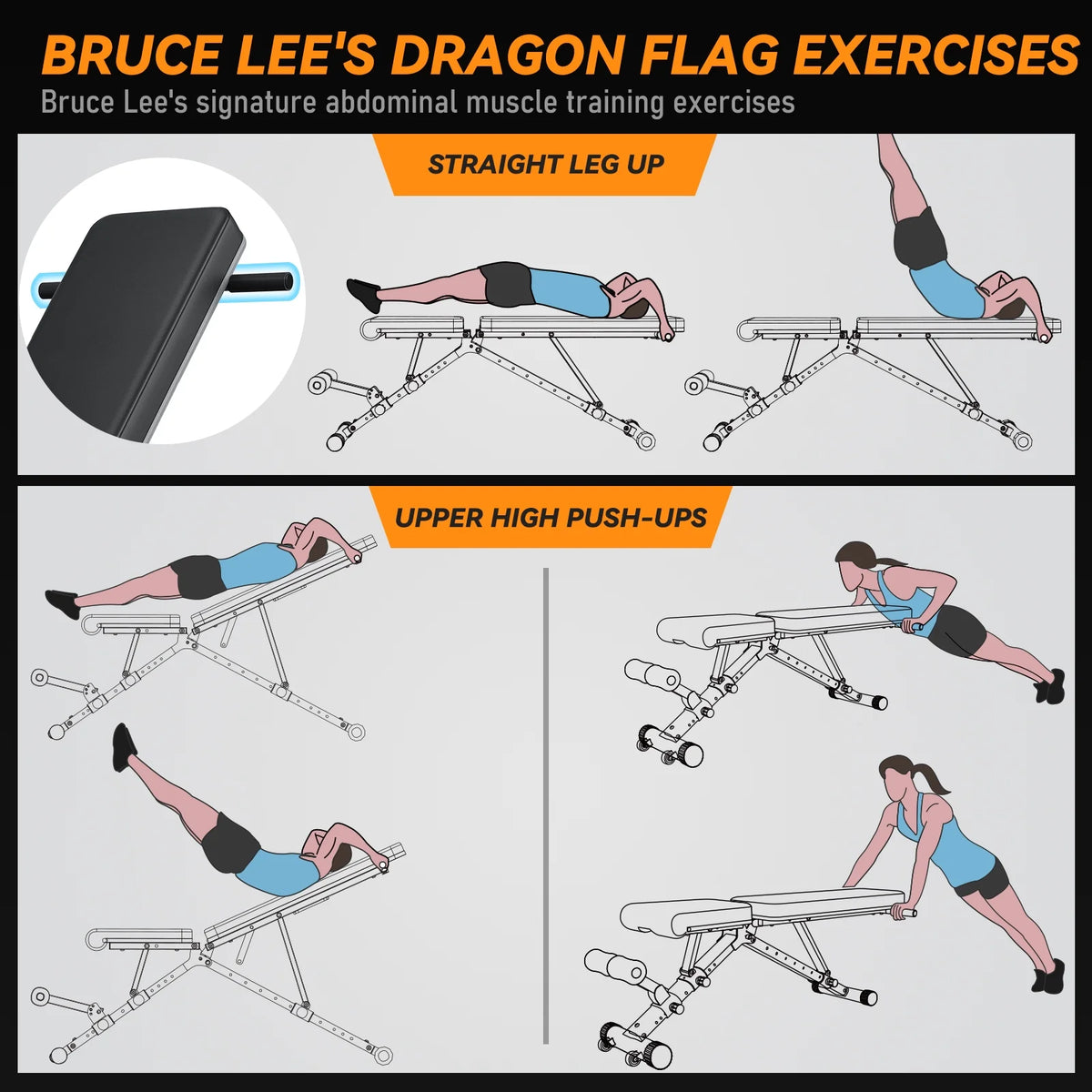 Adjustable Weight Bench Incline Decline Bench S328