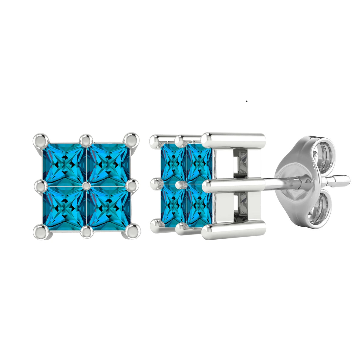 Natural Blue Diamond Stud Earrings F763896