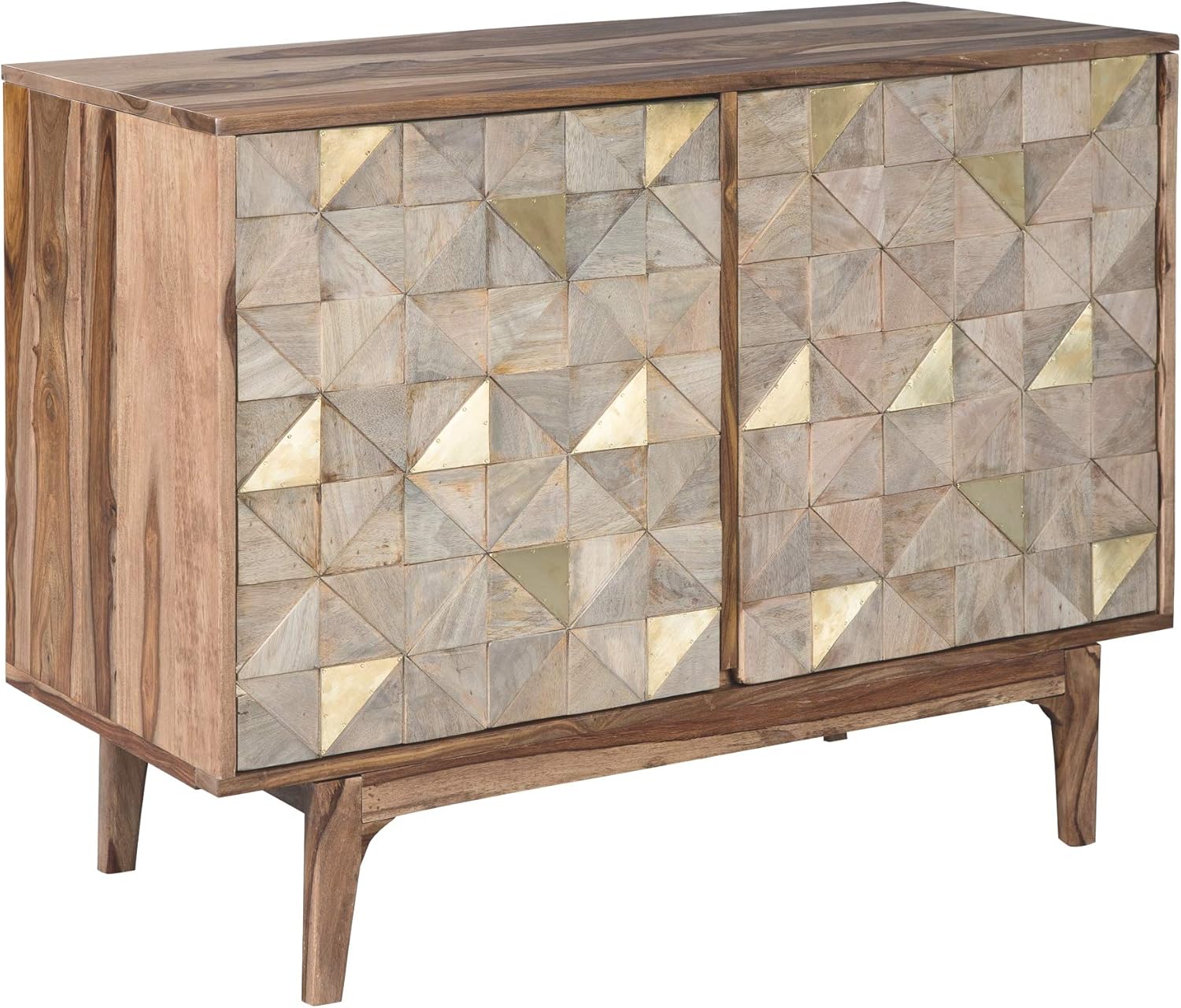 3 Door Accent Cabinet, Brown Q296