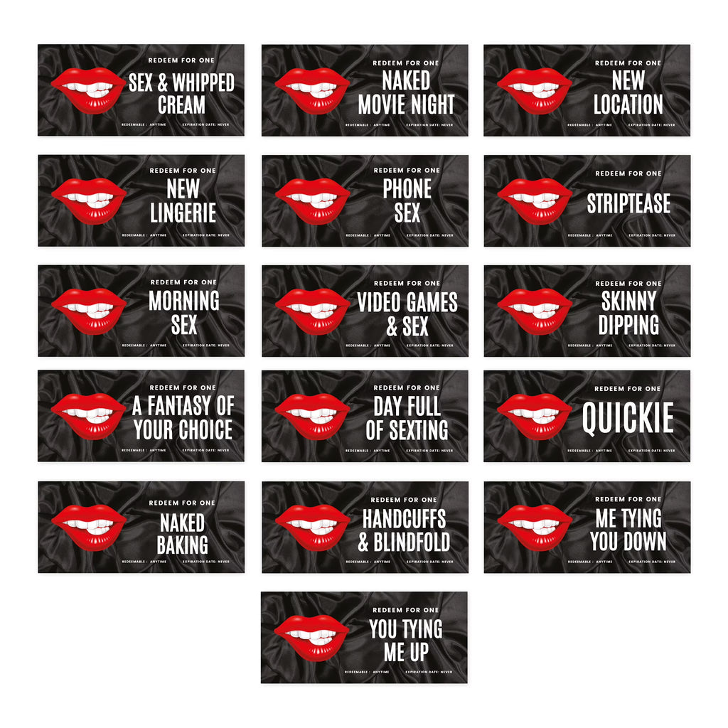 16-Pk Funny Romantic Love Coupons for Couples O419627