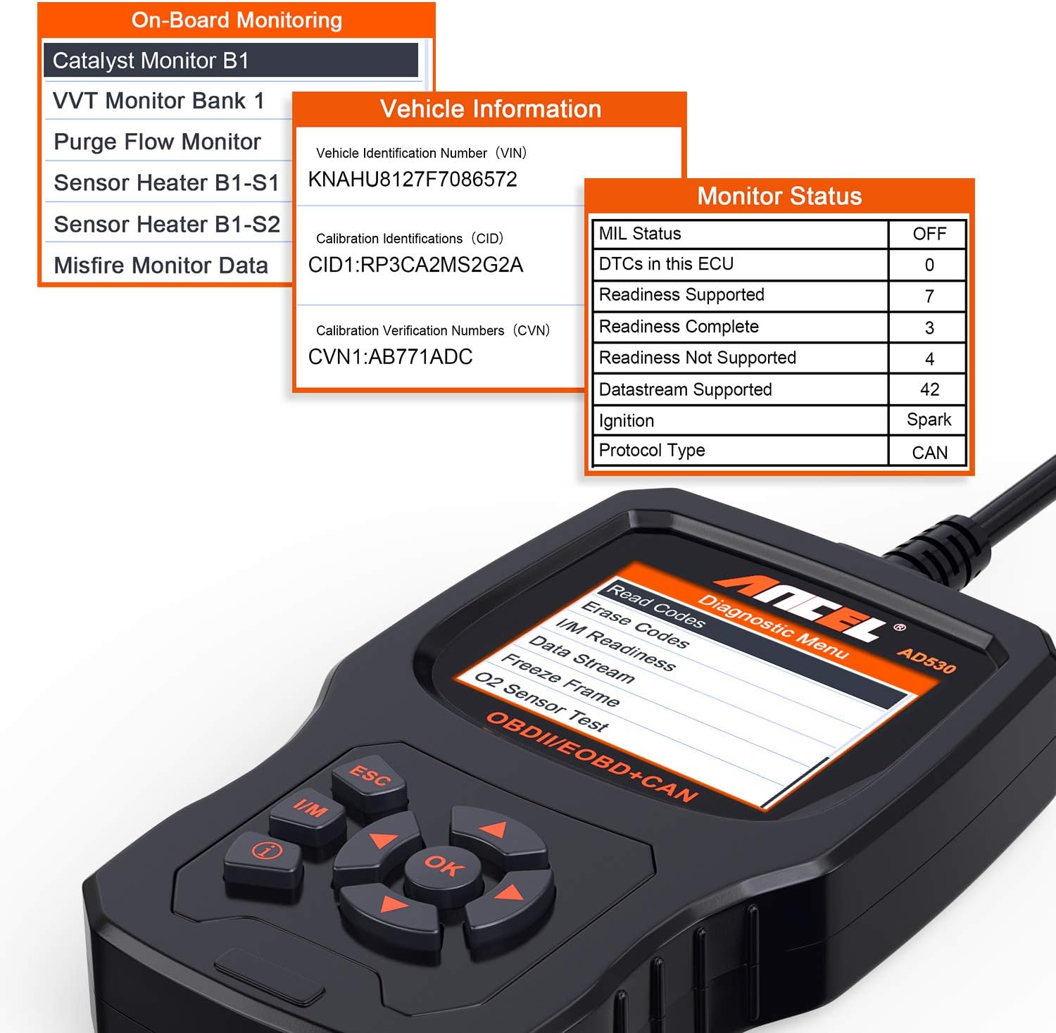 OBD2 Scanner Car Code Reader Diagnostic Scan Tool Y37627