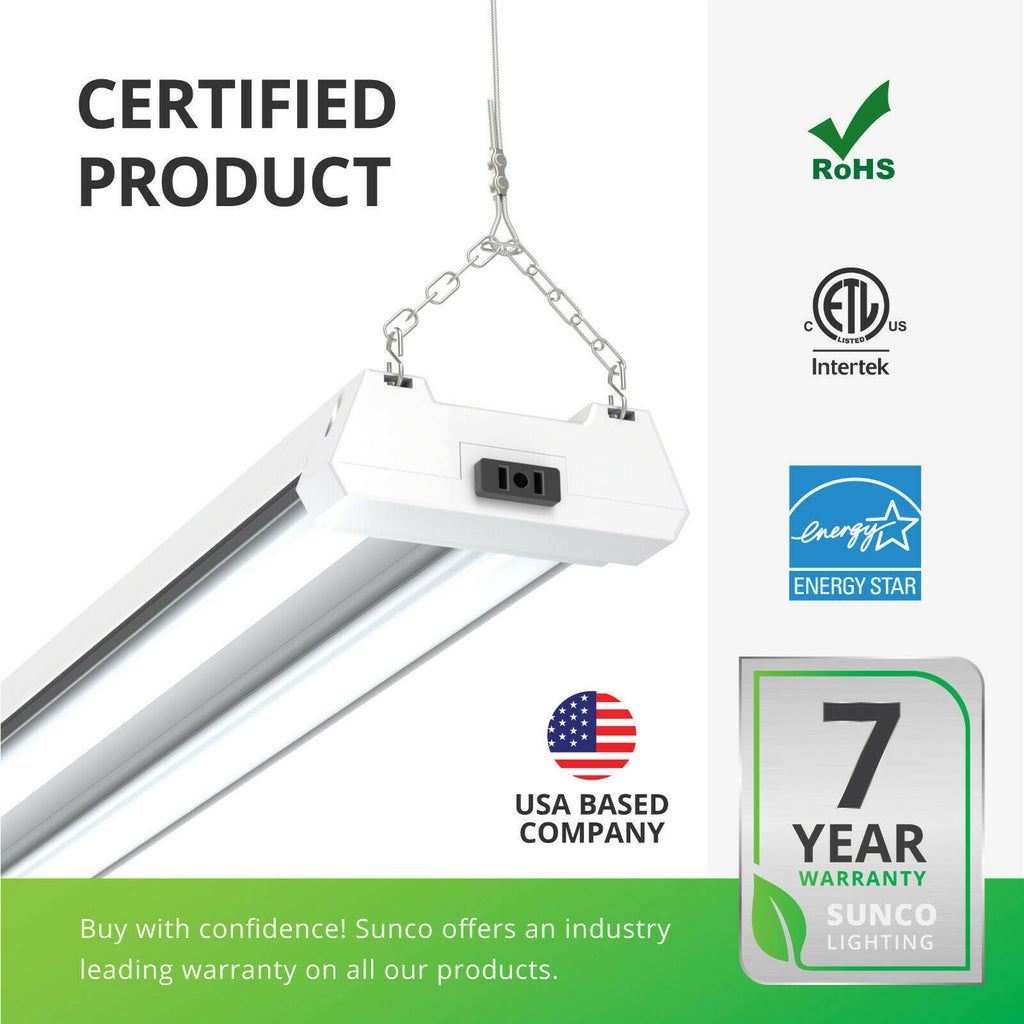 6 Pack Frosted LED Shop Light 40W 4000K Cool White R3323