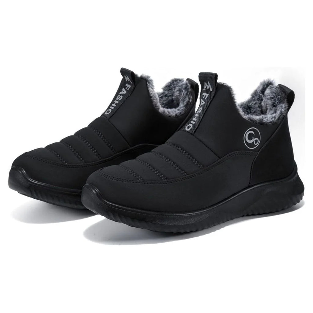 Faux Fur Waterproof Slip On Ankle Booties F833643
