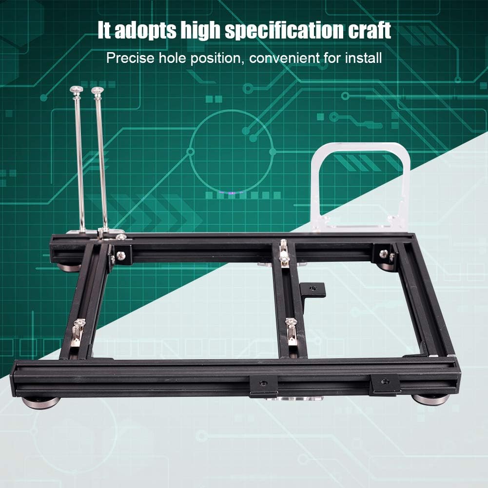 Black Aluminum Open Air Computer Test Bench Case W627