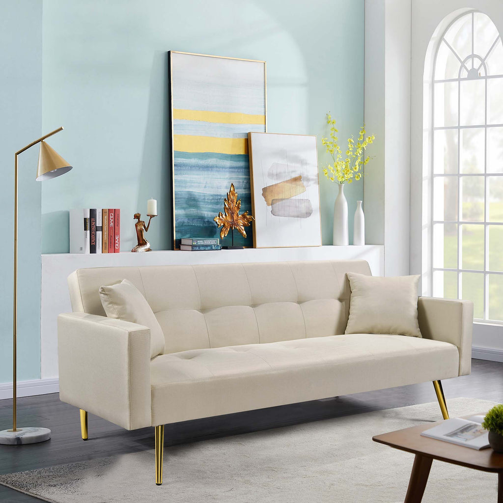 Foldable Fabric Futon Sofa Bed T340