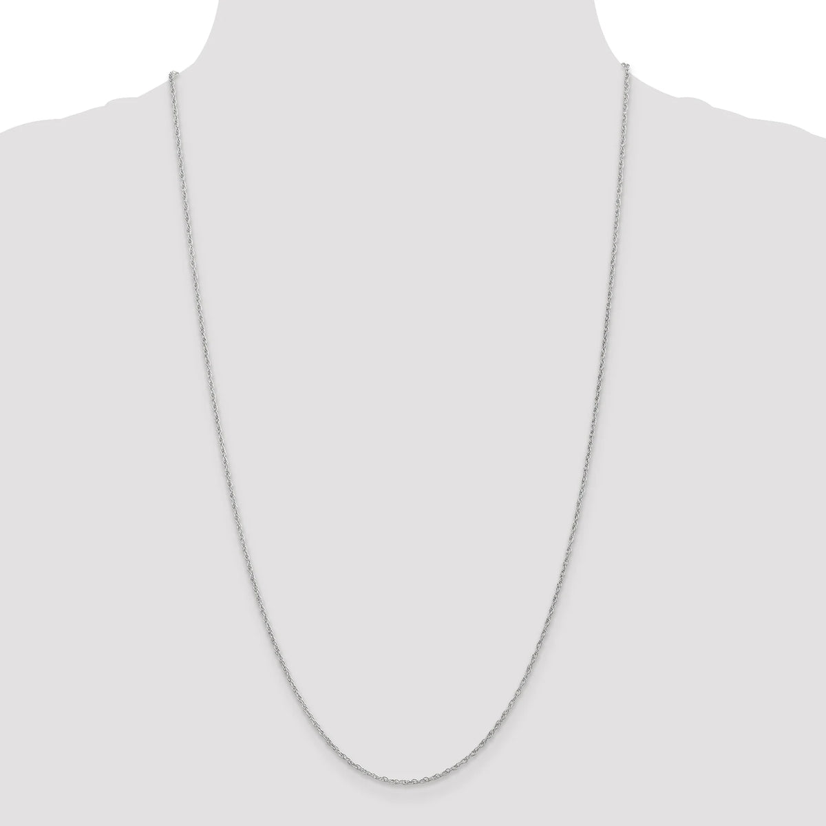 10K White Gold 1.3mm Rope Chain X119