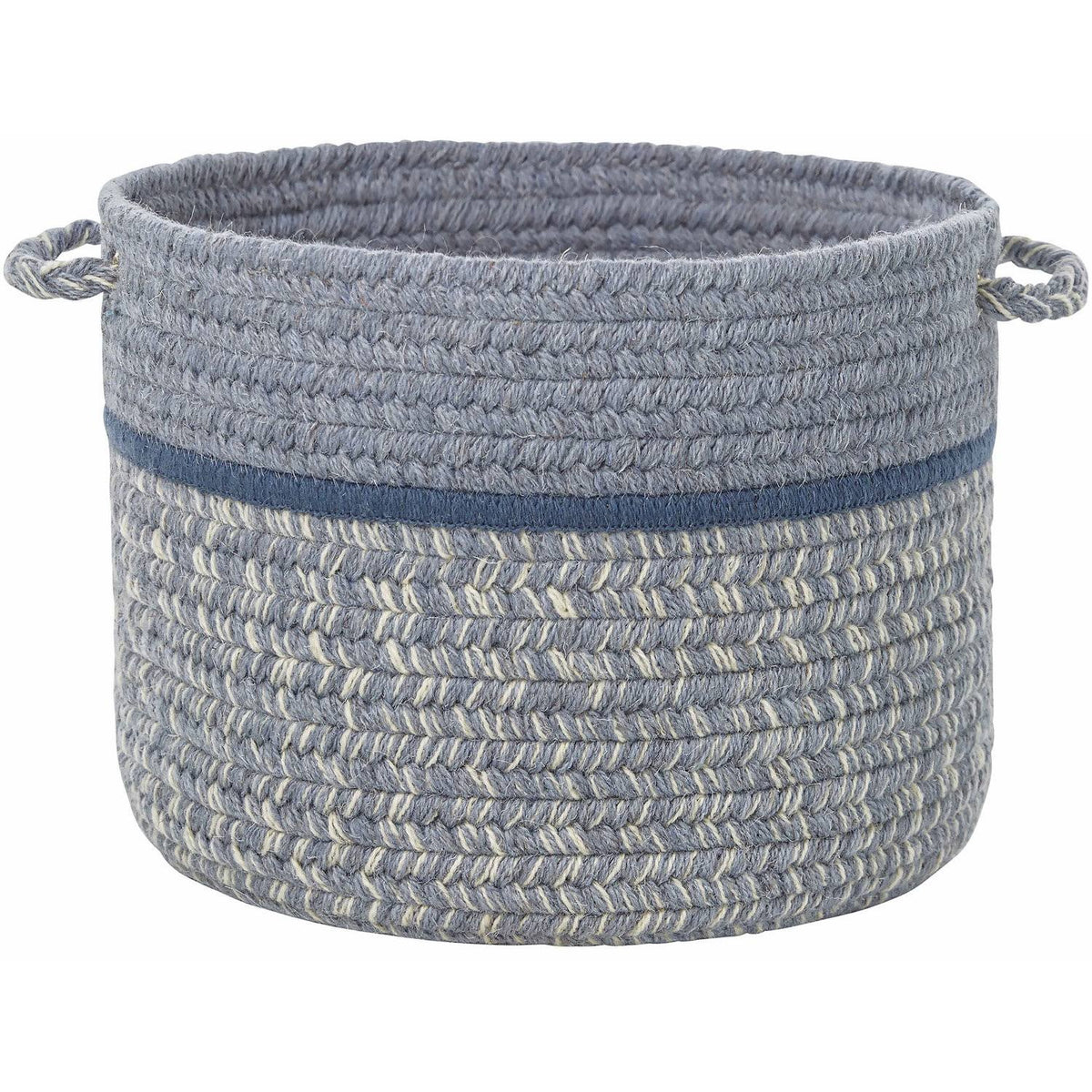 Natural Wool Basket in Sunrise Blue R142