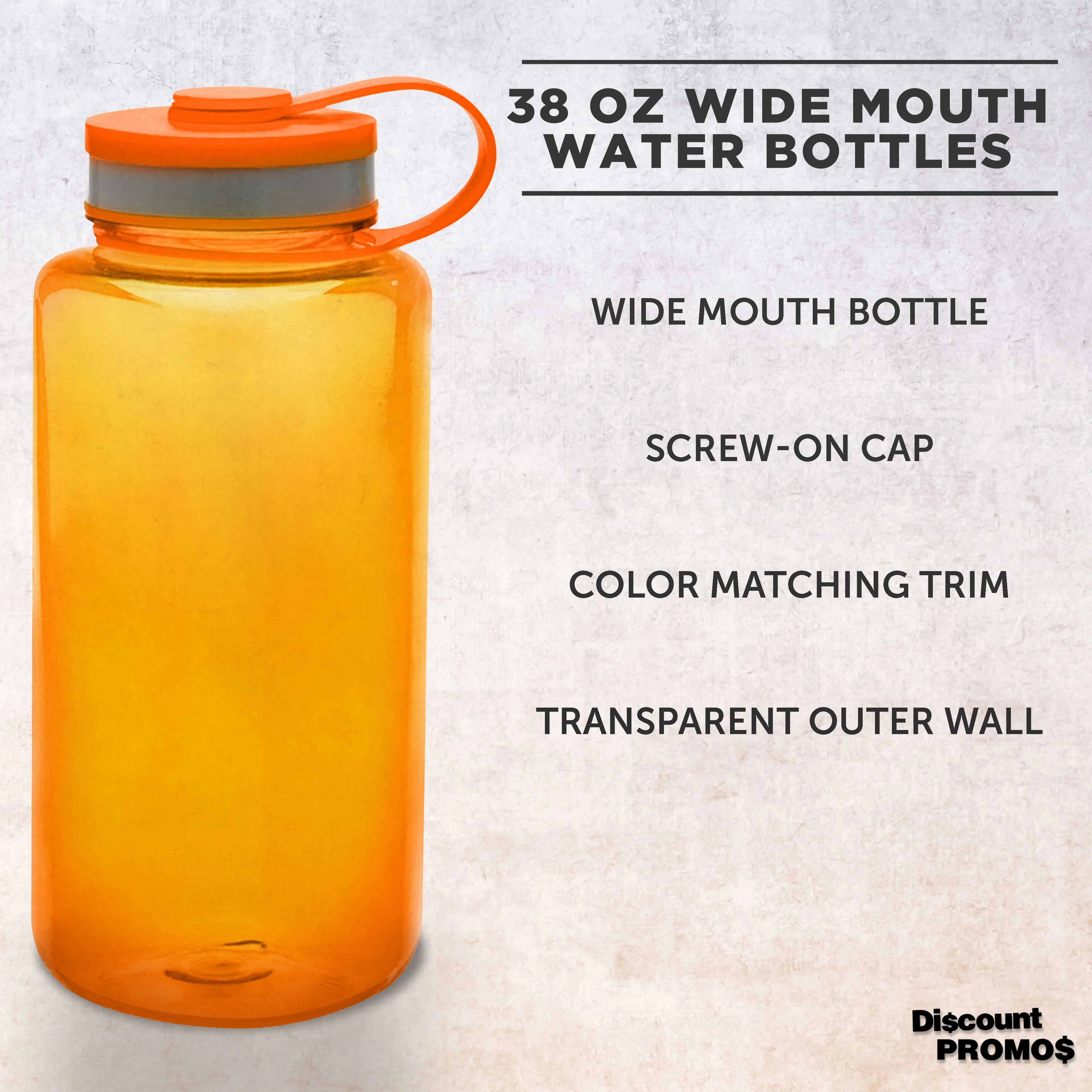 Plastic Sports Water Bottles with Flip Lid 38 oz. Set of 10 A986727