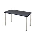 42 inch x 24 inch Grey and Chrome Training Table G98341
