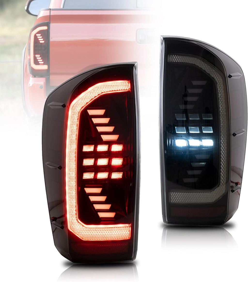 Full LED Smoked Taillights with Sequential Indicators Red Turn Signals H69465