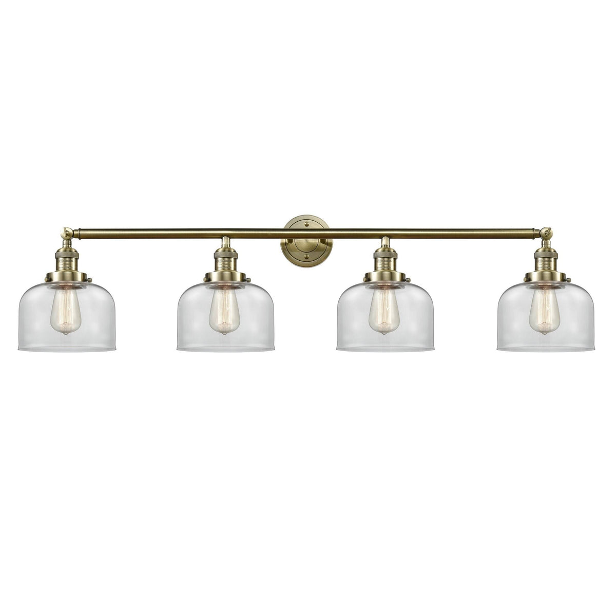 4 Light Large Bell 44 inch Adjustable Bathroom Fixture in Polished Nickel P43514