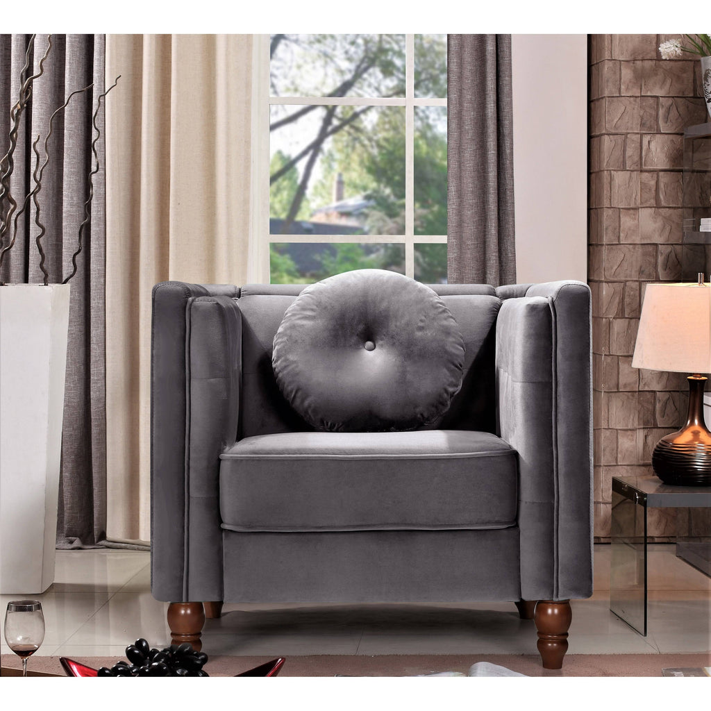 Grey Chesterfield Chair L562284