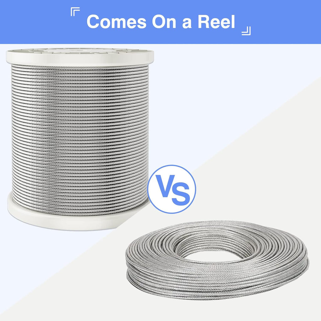 650 ft 7 x 7 Strands T316 Stainless Steel Cable Q72292