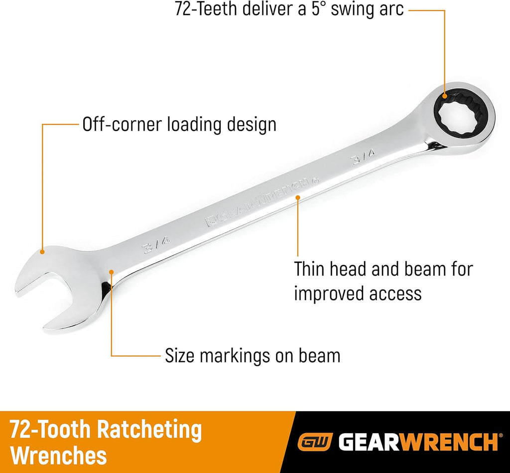 12 Pt. Ratcheting Combination Wrench, 1-7/8" P79989