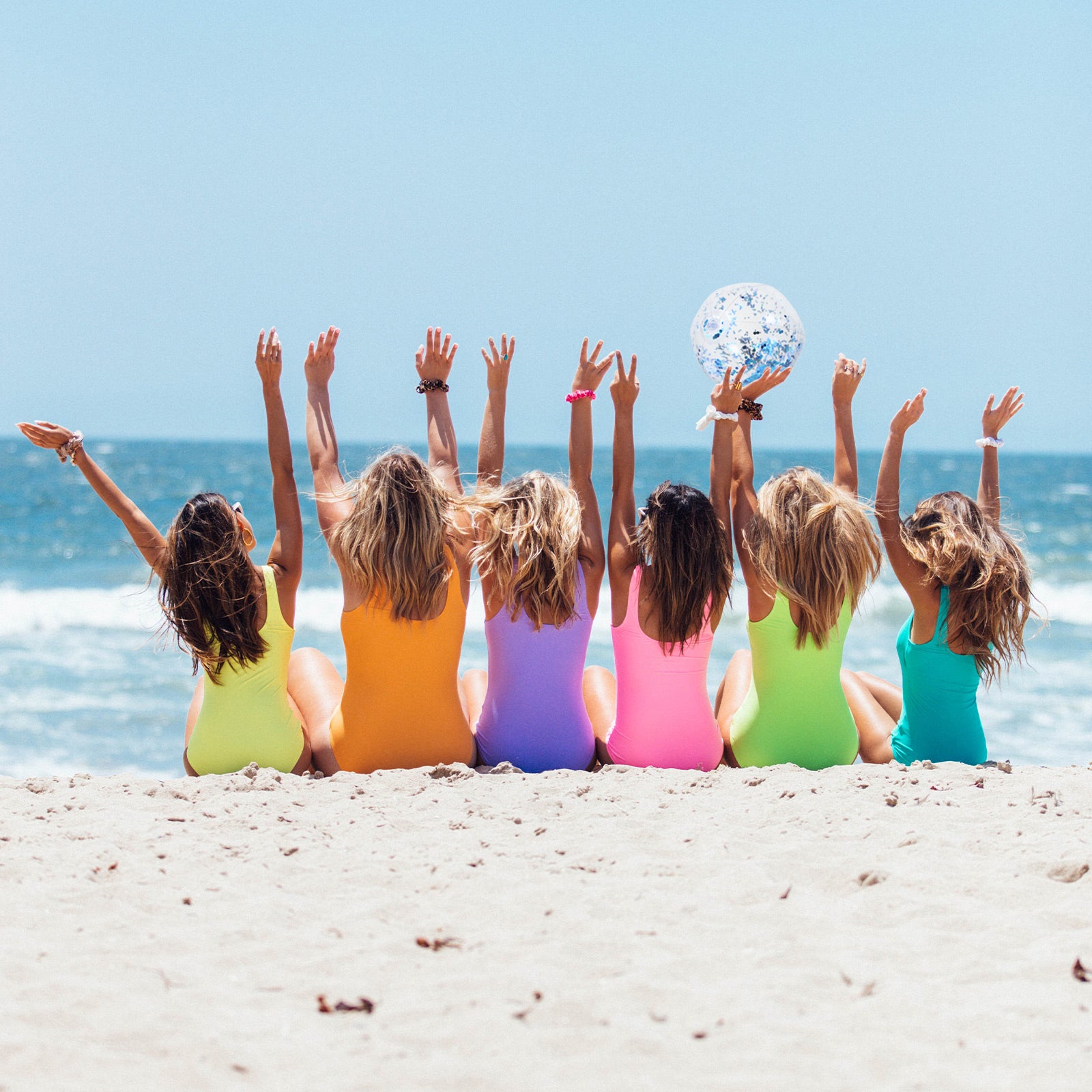 4Pcs Glitter Beach Balls with Inflators H921
