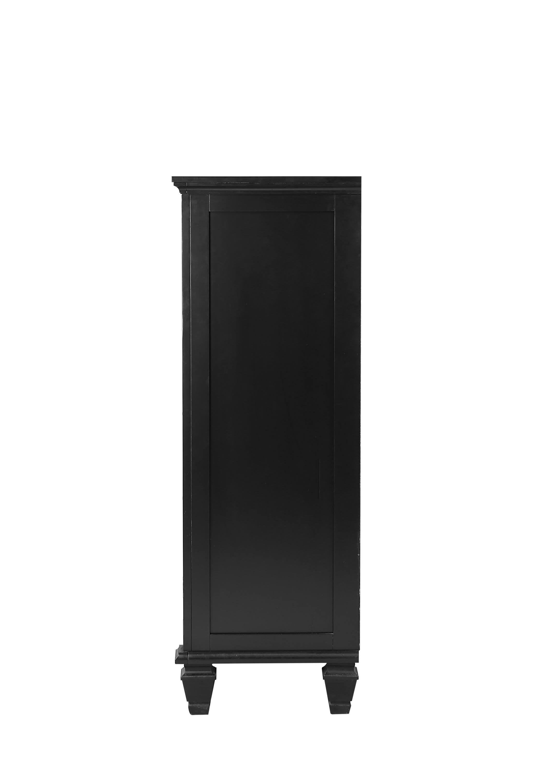 Black 5 Drawer Chest Q786623