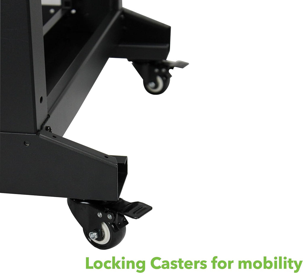 42U 4-Post Open Frame Server Rack Black M130678
