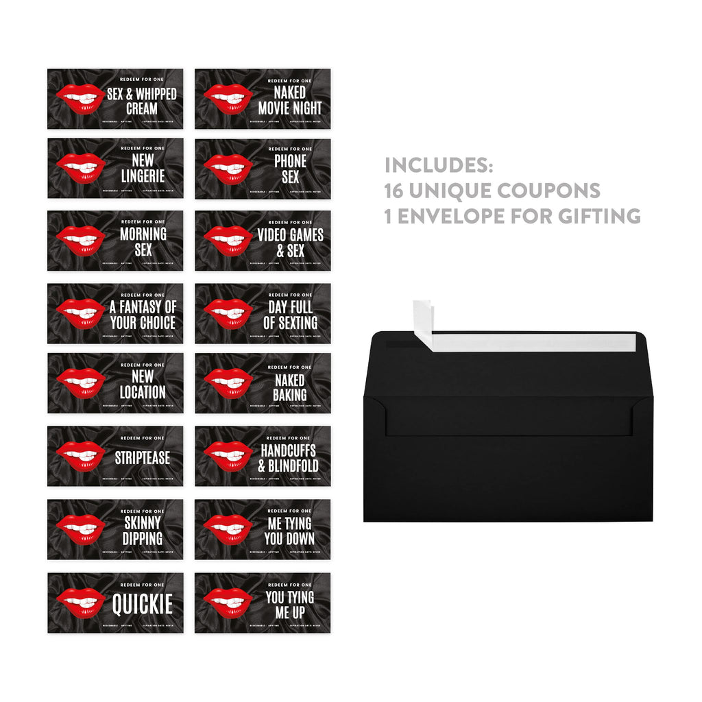 16-Pk Funny Romantic Love Coupons for Couples O419627