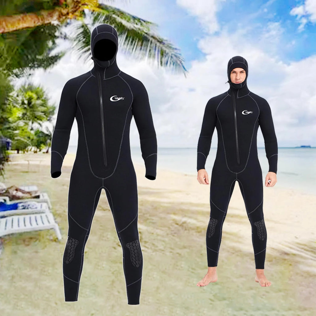 Mens 5mm Hooded Neoprene Scuba Diving Suit XL T389047