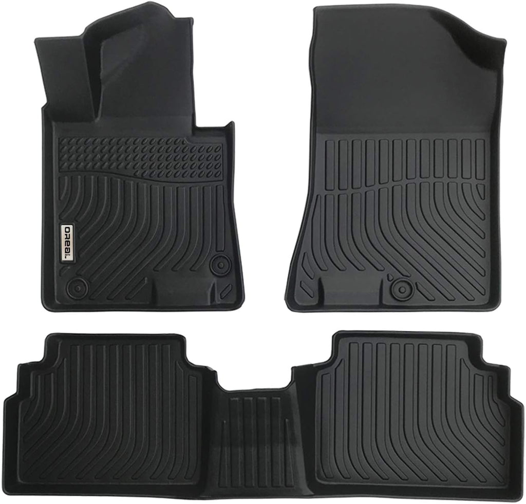 Black Front and Rear Car Mats for Hyundai Sonata 2020 2021 2022 F8180