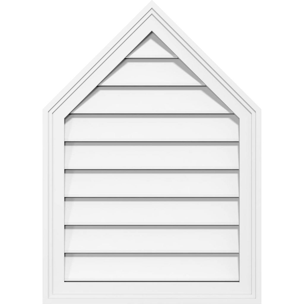 Peaked Top Surface Mount PVC Gable Vent A55602
