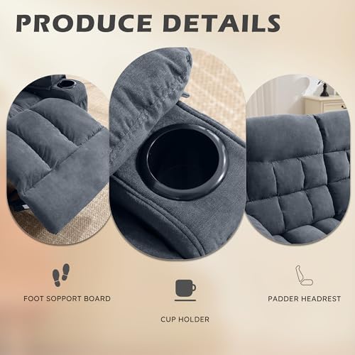 2 Seat Manual Reclining Loveseat with Cup Holders K389894