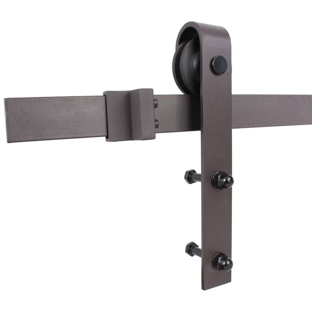 Unfinished 2 Panel Wood Barn Door with Sliding Hardware F5401