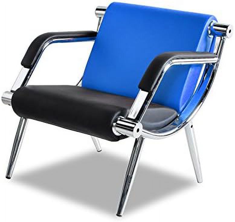 Blue And Black PU Leather Office Reception Chair U873488
