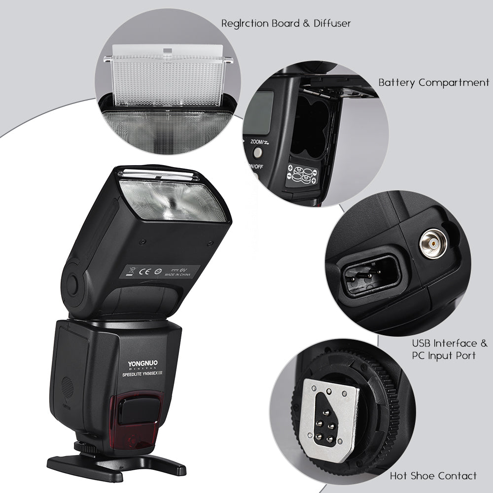 Wireless TTL Slave Flash Speedlite GN58 for Canon DSLR Camera R990