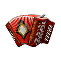 Red Full Size 31 Button 12 Bass Accordion with Straps and Case C9759