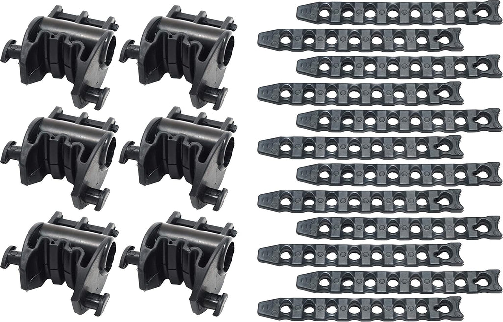 6 Pcs Cradle and 12 Pcs Rubber Replacement Strap Kit for Bike Carriers S966288
