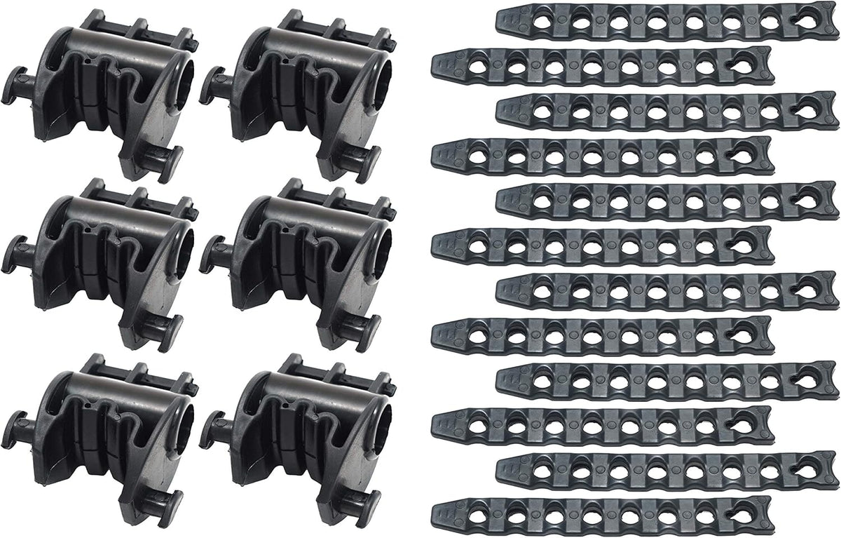 6 Pcs Cradle and 12 Pcs Rubber Replacement Strap Kit for Bike Carriers S966288