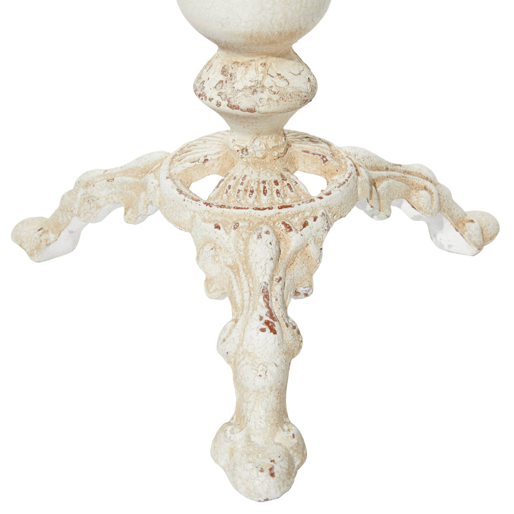 Vintage White Metal Candle Holders, Set of 2 K59240