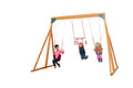 Cedar Swingset with Belt Swings and Trapeze Bar A16767