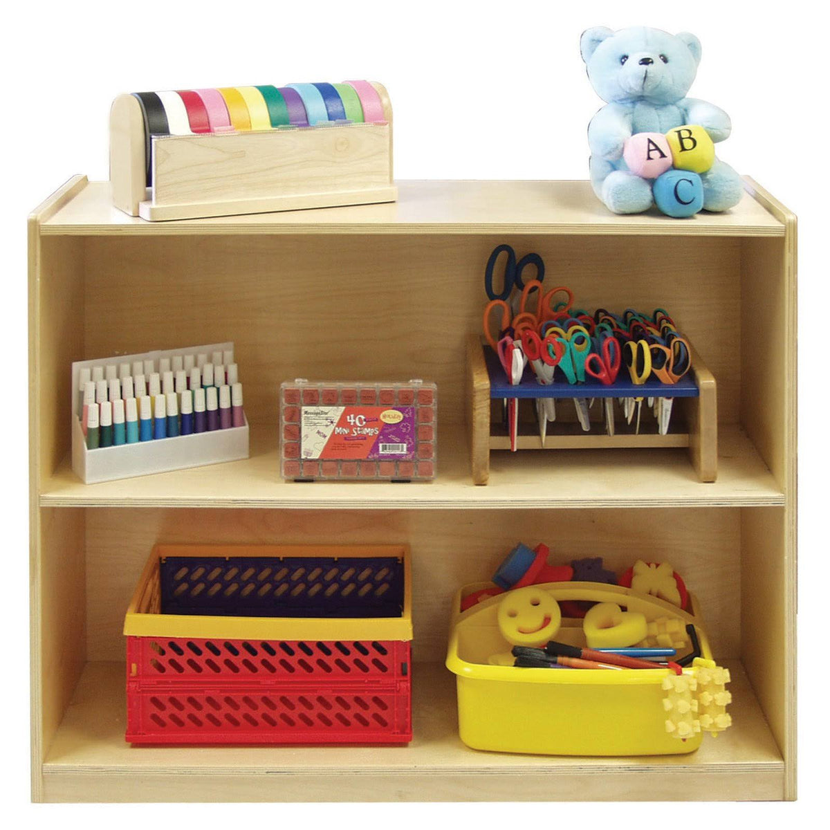 2 Shelf Birch Storage Cabinet Y466