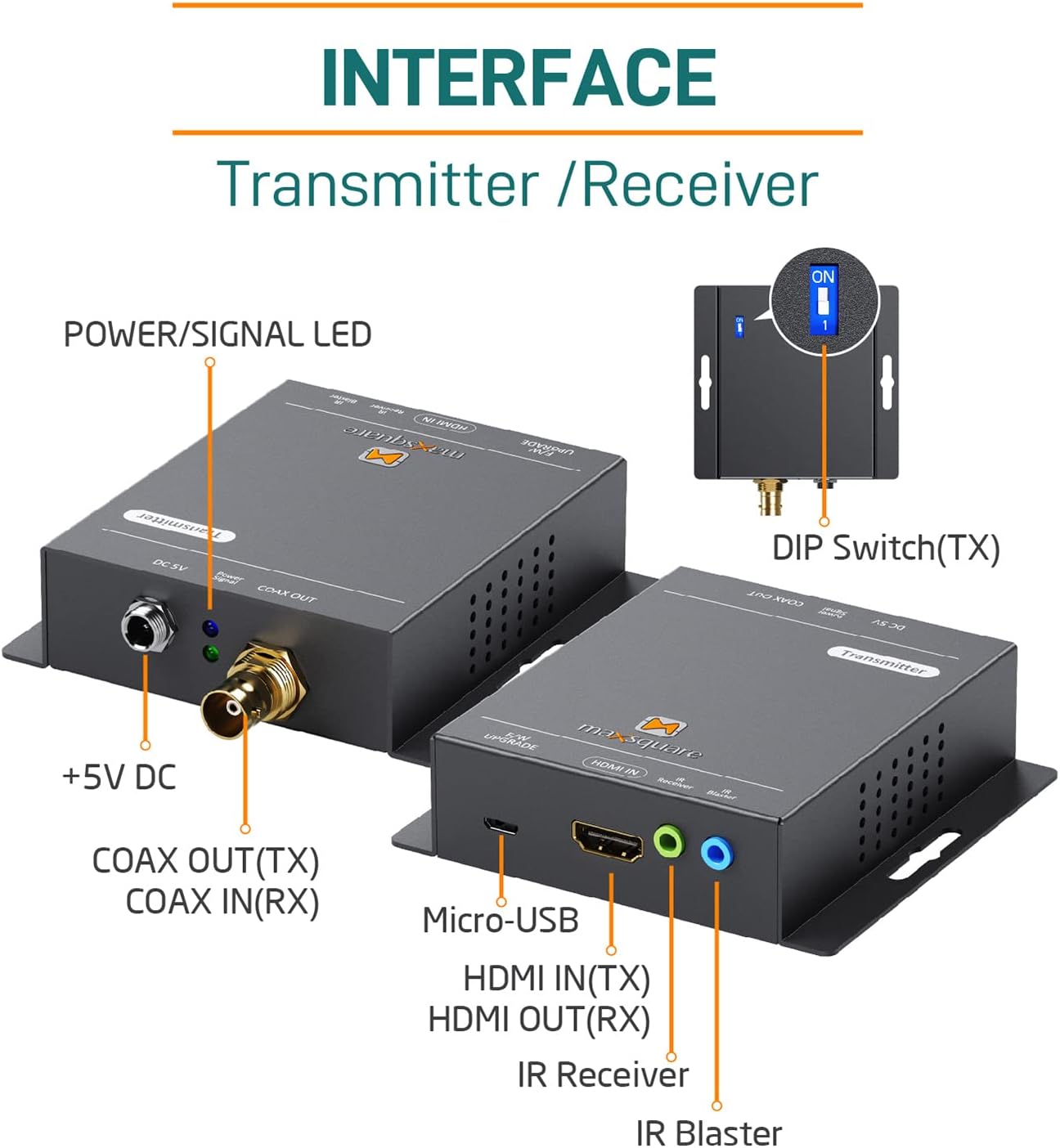 True 4K HDMI Coax Extender over Single Coaxial Cable F236630