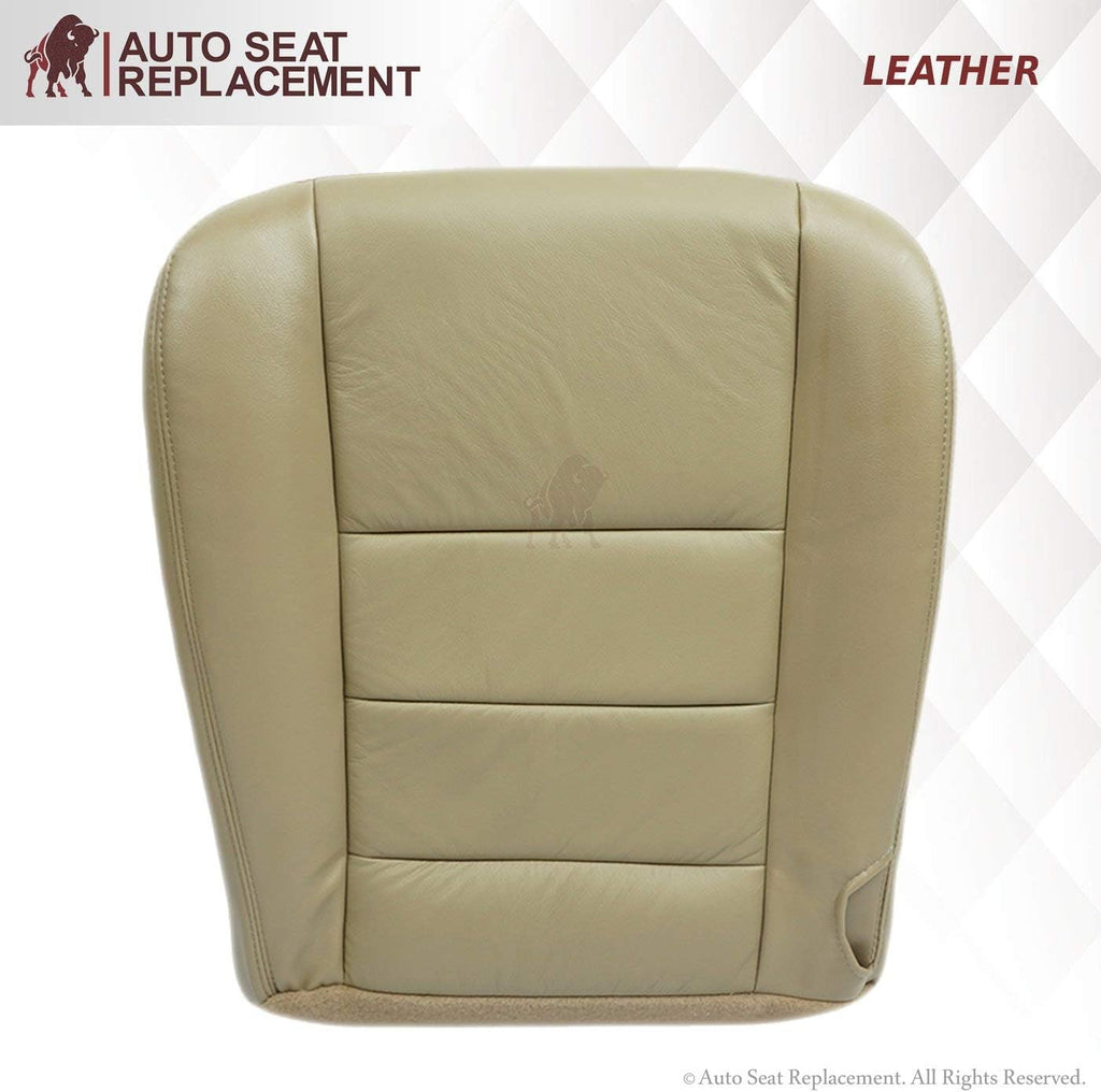 Leather Seat Cover for Ford F250 F350 in Medium Parchment Tan Driver & Passenger T609
