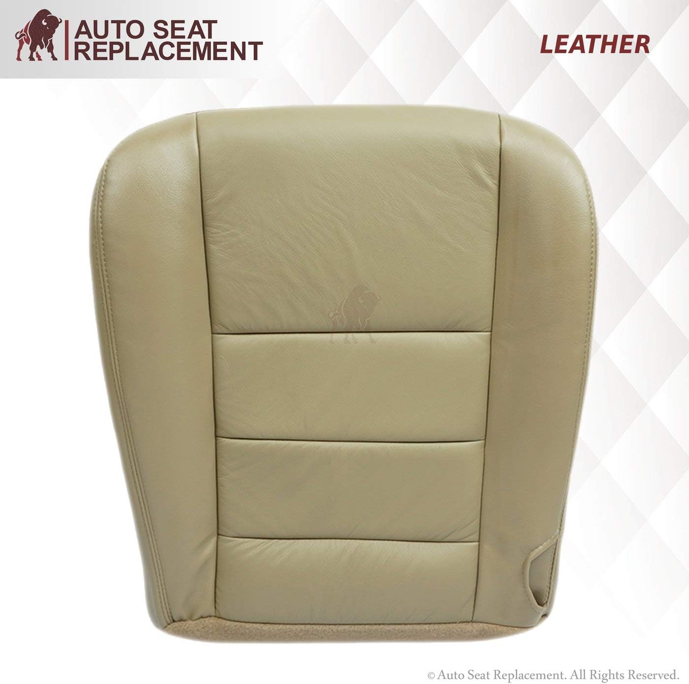 Leather Seat Cover for Ford F250 F350 in Medium Parchment Tan Driver & Passenger T609