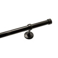 Metal Endcap Rod Set with Non-Telescopic Pole and Modern Brackets T80051